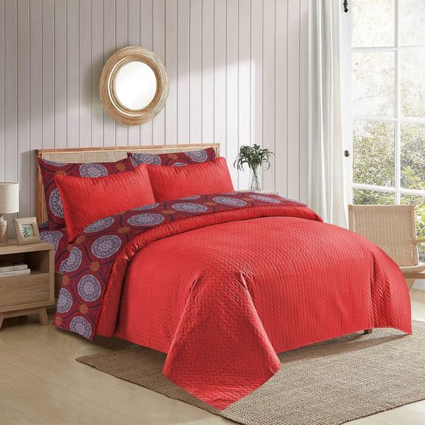 Rustic Rose 6-Piece Comforter Set King size