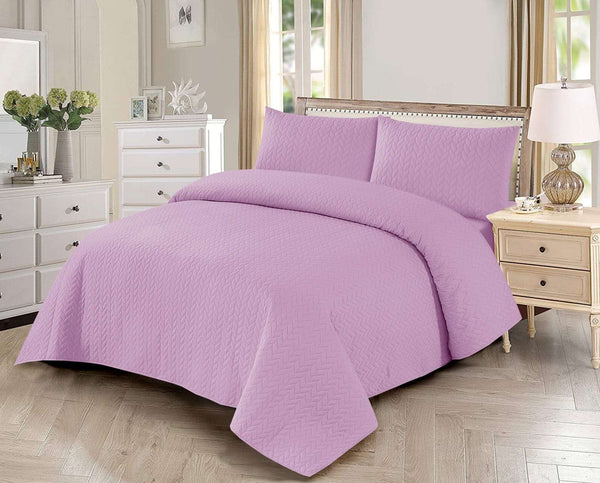 3-Piece London Hue Plain Bedspread